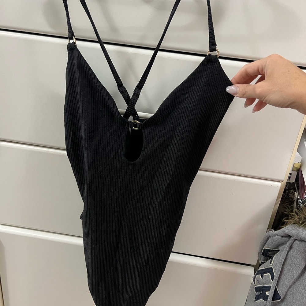 Black Strappy Bodysuit